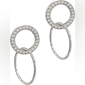 Adornia circle drop stud earrings